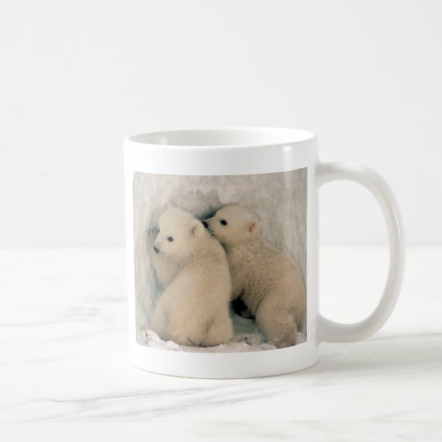 Taza De Café Oso polar de Alaska Cubs (Derecha)
