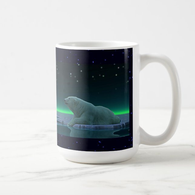 Taza De Café Oso polar del borde del hielo (Derecha)