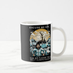 Taza De Café Oso Polar Divertido Cambio Climático Protección Am