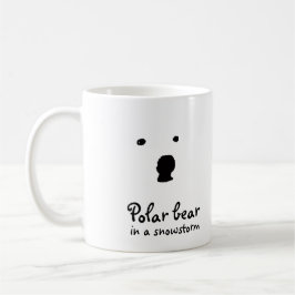 Taza De Café Oso polar en una tormenta de nieve