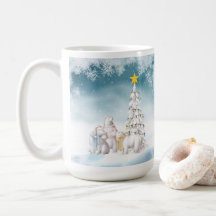 Oso Polar Feliz Navidad Café Mug