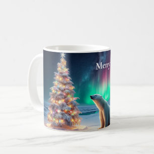 Taza De Café Oso Polar: Mamá se queda con el árbol de navidad d