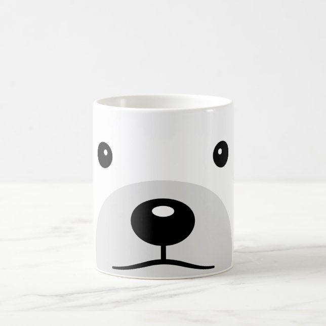 Taza De Café Oso polar Personalizado lindo (Centro)