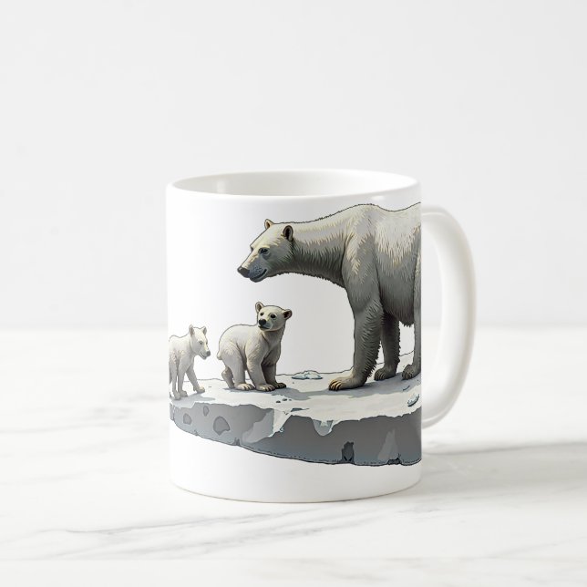 Taza De Café Oso Polar y Cubos (Anverso derecho)