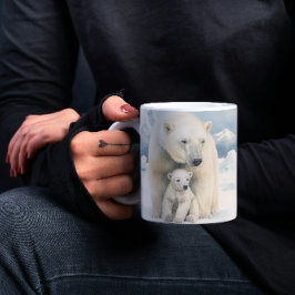 Taza De Café Oso Polar y Elegancia Cubo Ártico