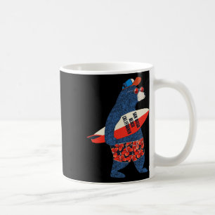 Taza De Café Oso Surfista En La Playa De San Diego California V