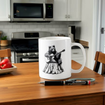 Oso Tocando Guitarra Café Mug