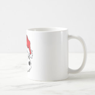 Taza De Café Oso tonto en un gorra del navidad
