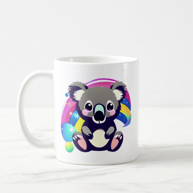 Taza De Café Oso y arcoiris kitanos personalizados (Izquierda)