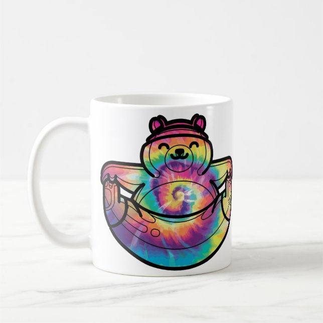 Taza De Café Oso Zen: Yoga del tinte de los tiros (Izquierda)