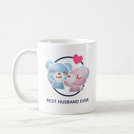 Taza De Café Osos de besos cortos y el mejor marido de Kawaii