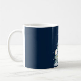 Taza De Café Osos polares adorables en acuarela