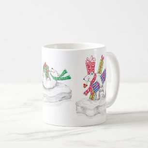 Taza De Café Osos polares Personalizados con regalo de Navidad