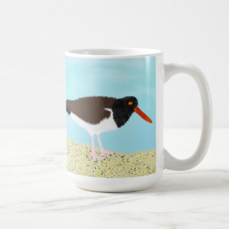 Taza De Café Ostreros estadounidenses en la playa