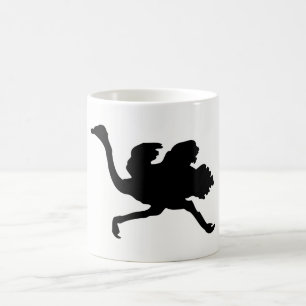 Taza De Café Ostrich Silhouette