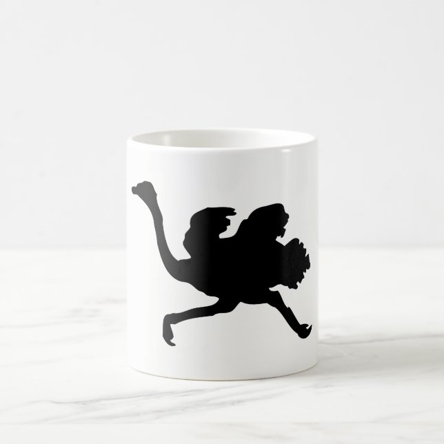 Taza De Café Ostrich Silhouette (Centro)