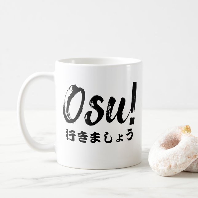 Taza De Café ¡Osu! Vamos Personalizado blanco (Con donut)