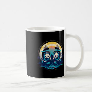 Taza De Café Otaku Kawaii Anime Espiritual y Panda Meditando