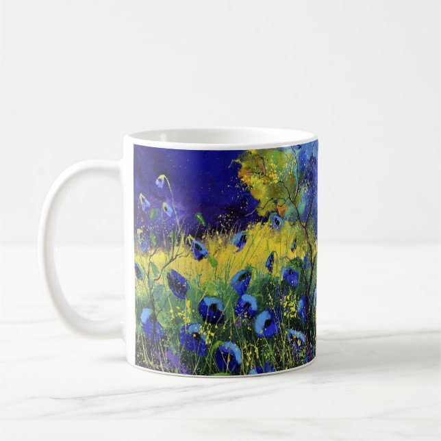 Taza De Café Otoño azul, arte (Izquierda)