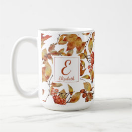 Taza De Café Otoño Caída Foliage Sale Monograma Café Mug