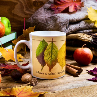 Taza De Café Otoño Colorful deja cita Inspiradora