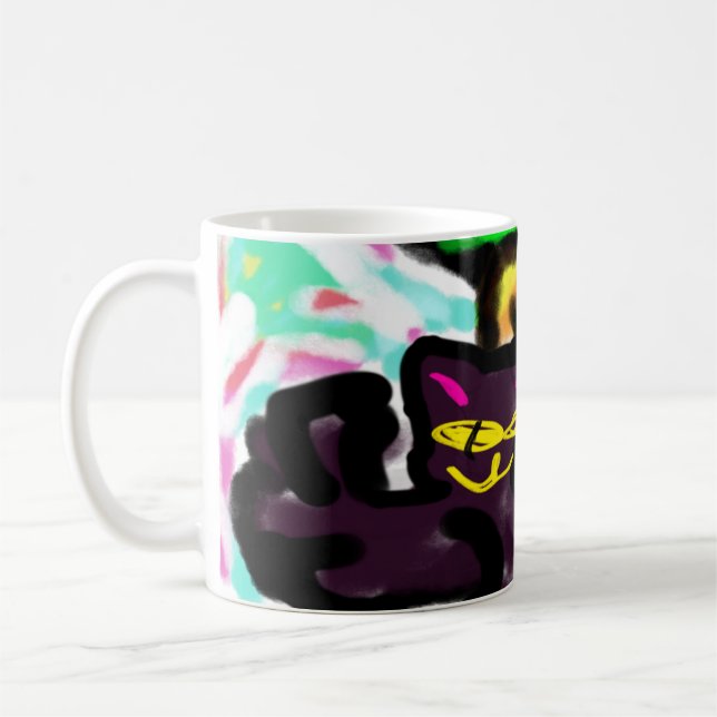 Taza De Café Otoño de gatitos negros (Izquierda)
