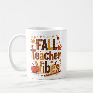Taza De Café Otoño del profesor de otoño Vibes Retro Cute