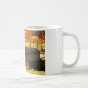 Taza De Café Otoño del puente cubierto de Guilford Vermont