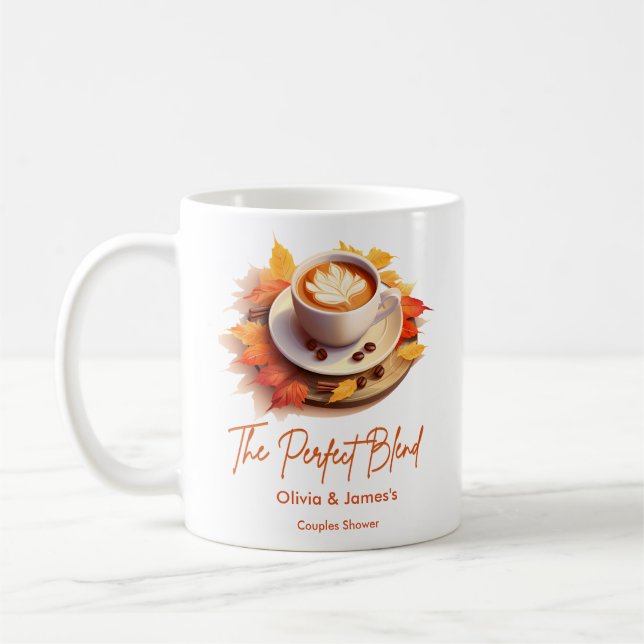 Taza De Café Otoño El Blend Perfecto Chorreo de Parejas  (Izquierda)