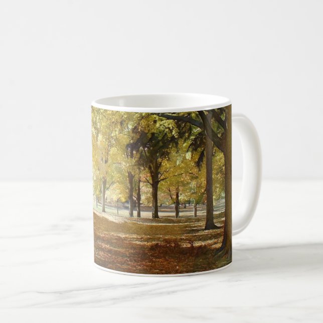Taza De Café Otoño en el parque estilizado (Anverso derecho)