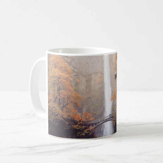 Taza De Café Otoño en las cataratas de Multnomah, OR (Anverso izquierdo)