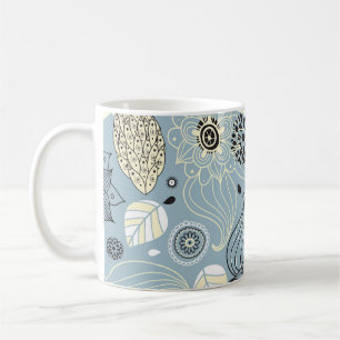 Taza De Café Otoño floral: Elegante diseño estacional