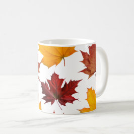 Taza De Café Otoño Hojas de arce de otoño