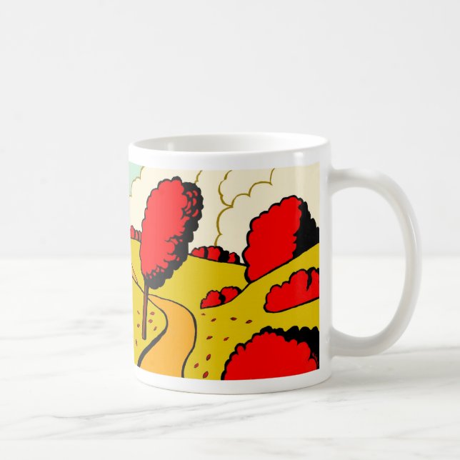 Taza De Café Otoño rojo (Derecha)