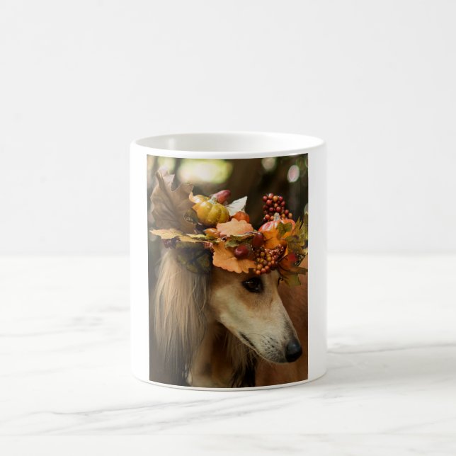 Taza De Café Otoño Saluki (Centro)