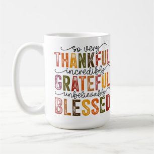 Taza De Café Otoño Tan Agradecido