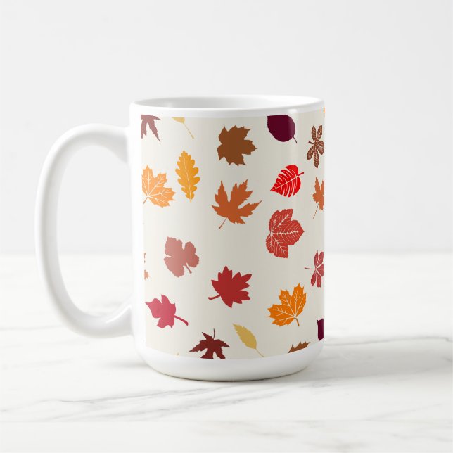Taza De Café Otoño Vibes Fall Leaves (Izquierda)