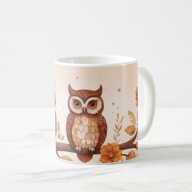 Taza De Café Otoño y elegancia floral (Anverso derecho)