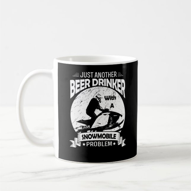 Taza De Café Otro Bebedor De Cerveza Con Snowmobile (Izquierda)