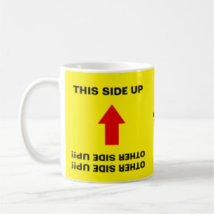 Taza De Café "¡¡OTRO LADO!!" "¡OH, NO!" Aviso cómico