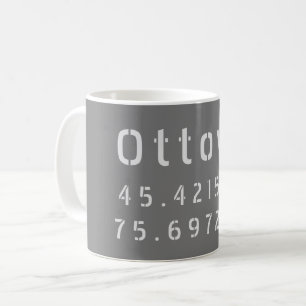 Taza De Café Ottawa Ontario Latitude y longitud