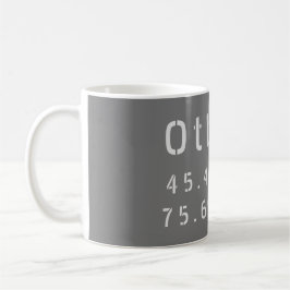 Taza De Café Ottawa Ontario Latitude y longitud