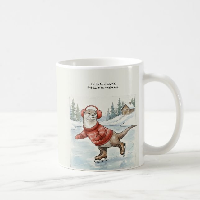 Taza De Café Otter Be Skating, Imán (Derecha)