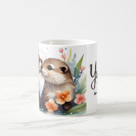 Taza De Café Otter Couple Kissing Together For ever Valentine