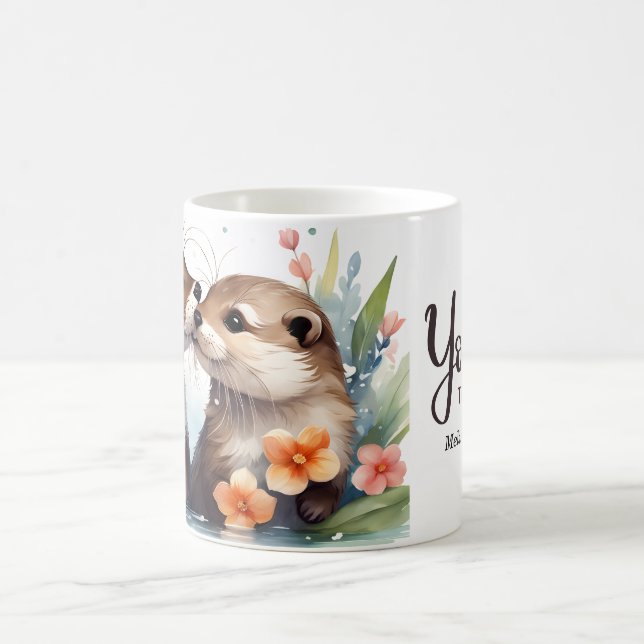 Taza De Café Otter Couple Kissing Together For ever Valentine (Centro)