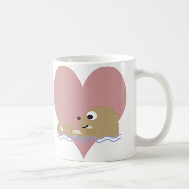 Taza De Café Otter Love (Derecha)