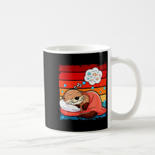 Taza De Café Otter Sleeng Animal Pajamas Nap Pjs Outfit Sea Ott (Derecha)