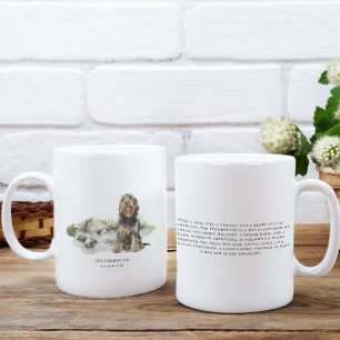 Taza De Café Otterhound   Cita de raza y perro acuarela
