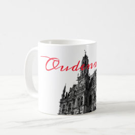 Taza De Café Oudenaarde Ayuntamiento Gótico Bélgica