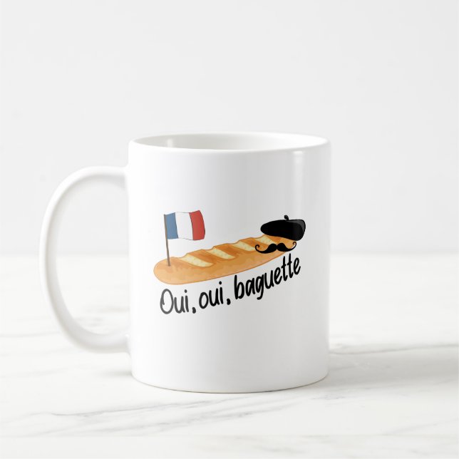 Taza De Café Oui Oui Baguette - Comida francesa divertida (Izquierda)